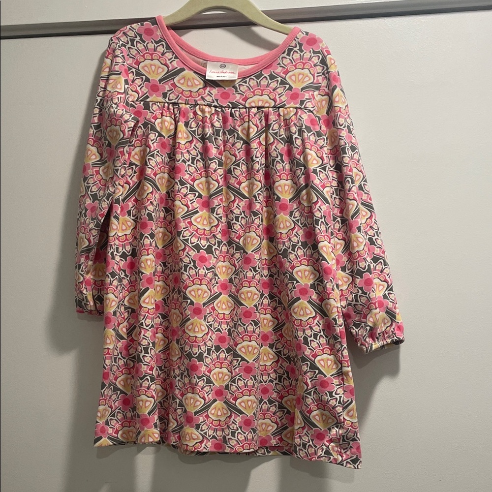Hanna Andersson Pink and Yellow Floral Dress size 110 5